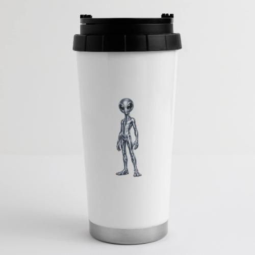 Silver Alien - 16 oz Travel Mug