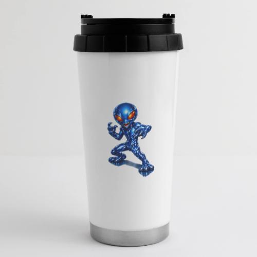 Angry Blue Alien - 16 oz Travel Mug