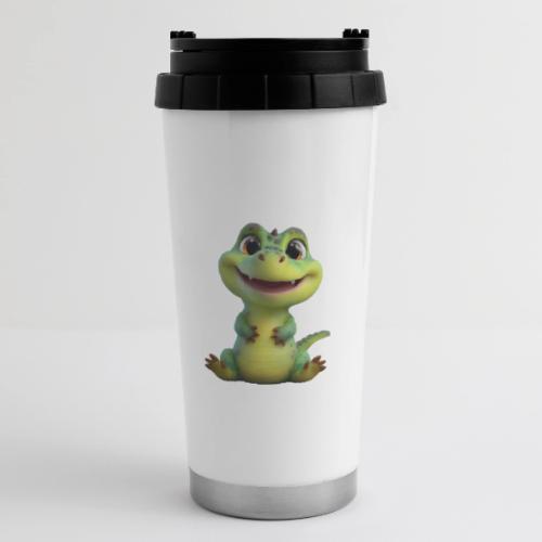 Playful Cartoon Baby Alligator - 16 oz Travel Mug