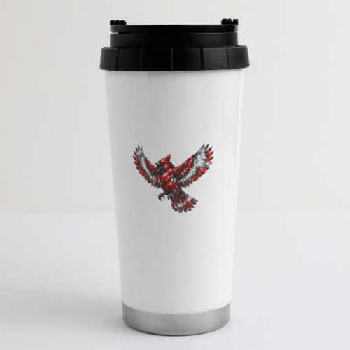 Silver Cardinal in Flight - 16 oz Travel Mug