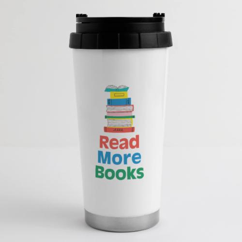 Read More Books Stacked - 16 oz Travel Mug