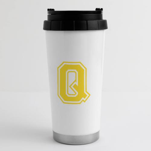 Letter Q – Capital Athletic Alphabet Monogram - 16 oz Travel Mug