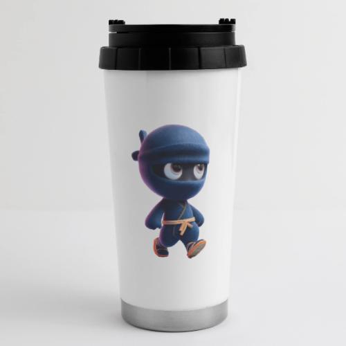 Playful Cartoon Baby Ninja Walking Happily - 16 oz Travel Mug