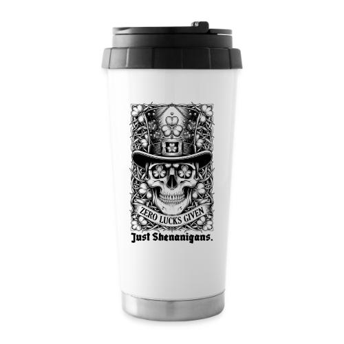 Salty Shamrock Skull T-Shirt - 16 oz Travel Mug