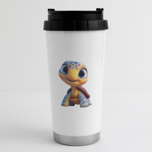 Joyful 3D Baby Turtle with Big Eyes - 16 oz Travel Mug