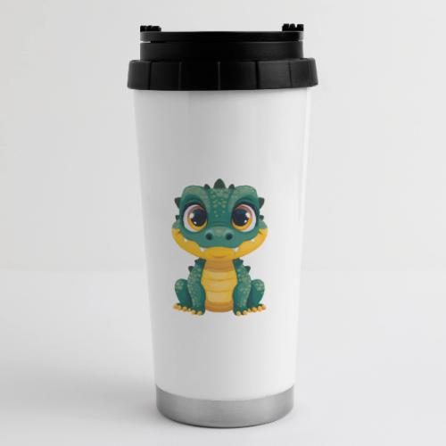 Smiling Cartoon Alligator - 16 oz Travel Mug