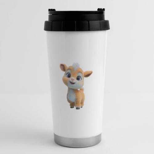 Cute Cartoon Baby Goat with Big Eyes - 16 oz Travel Mug