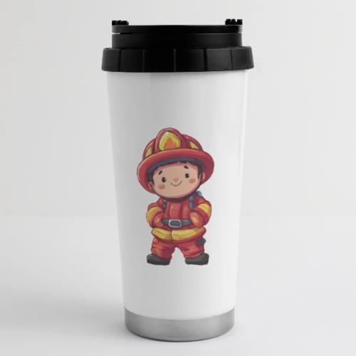 Friendly Firefighter Hero - 16 oz Travel Mug
