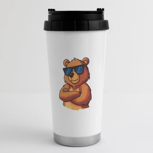 Cool Bear Sunglasses Cartoon Design - 16 oz Travel Mug
