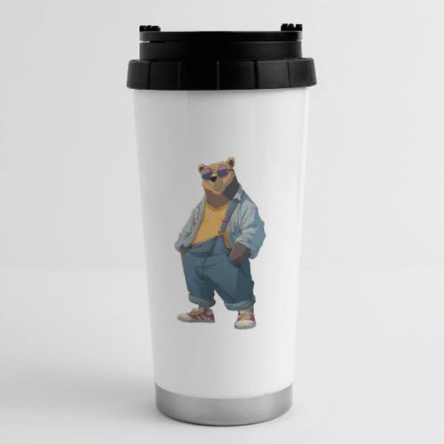 Fashion Streetwear Bear Cartoon Art - 16 oz Travel Mug