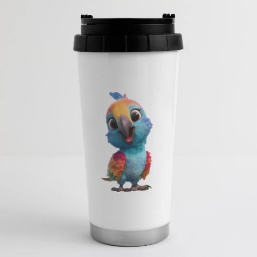 Colorful Cartoon Baby Parrot Design - 16 oz Travel Mug