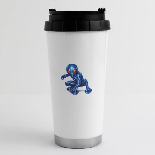 Blue Alien Crouch - 16 oz Travel Mug