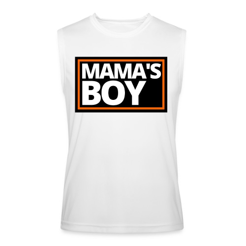 MAMA's Boy (Motorcycle Black, Orange & White Logo) - Men’s Performance Sleeveless Shirt