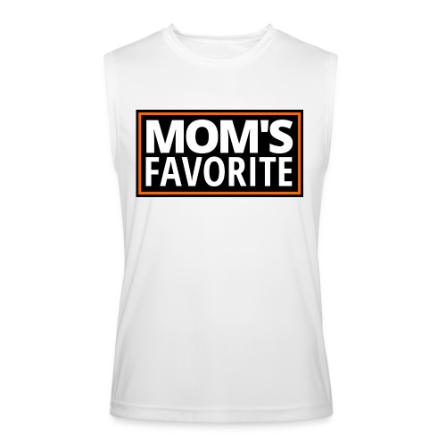 MOM'S FAVORITE (Black & Orange Logo) - Men’s Performance Sleeveless Shirt