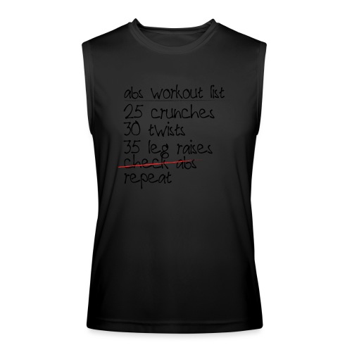 Abs Workout List - Men’s Performance Sleeveless Shirt