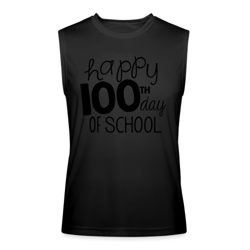 Happy 100th Day of School Chalk Teacher T-Shirt - Men’s Performance Sleeveless Shirt