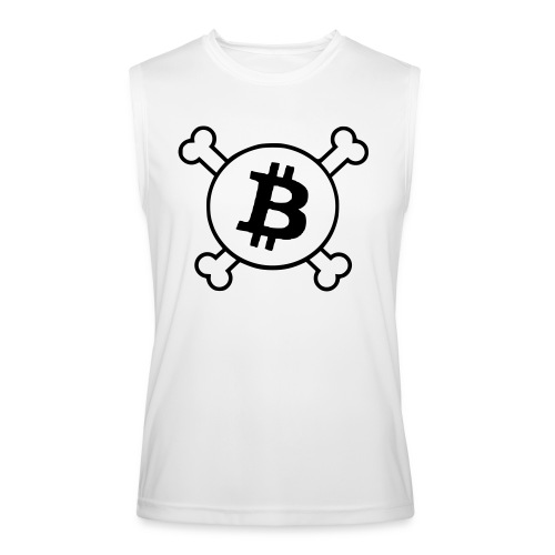 btc pirateflag jolly roger bitcoin pirate flag - Men’s Performance Sleeveless Shirt