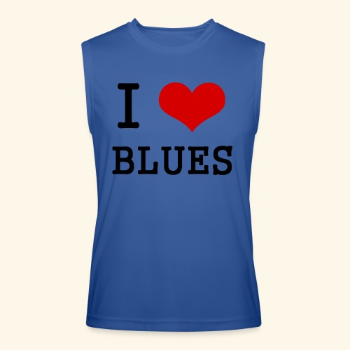 I Heart Blues - Men’s Performance Sleeveless Shirt