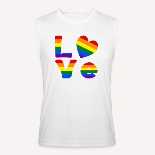 Gay Pride Rainbow LOVE - Men’s Performance Sleeveless Shirt
