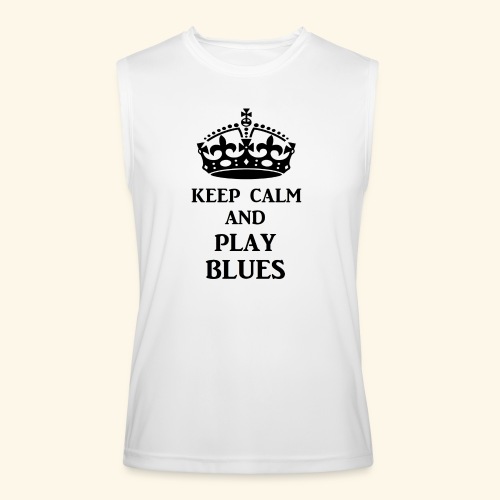 keep calm play blues blk - Men’s Performance Sleeveless Shirt