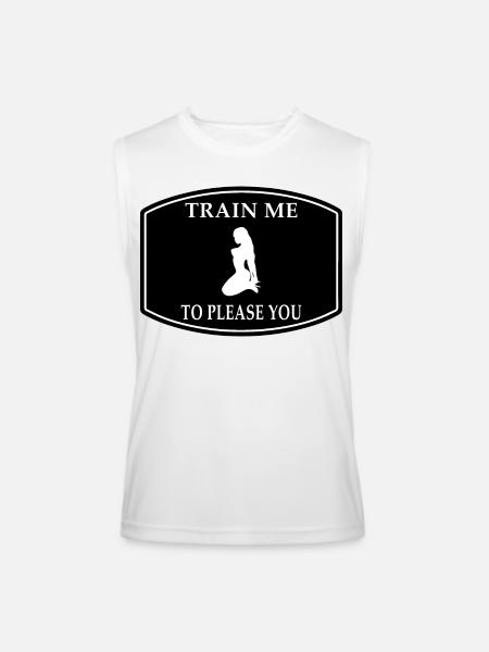 BDSM Train Me Dominance & Submission - Men’s Performance Sleeveless Shirt - white