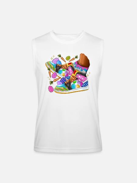 Easter Sneakers - Men’s Performance Sleeveless Shirt - white