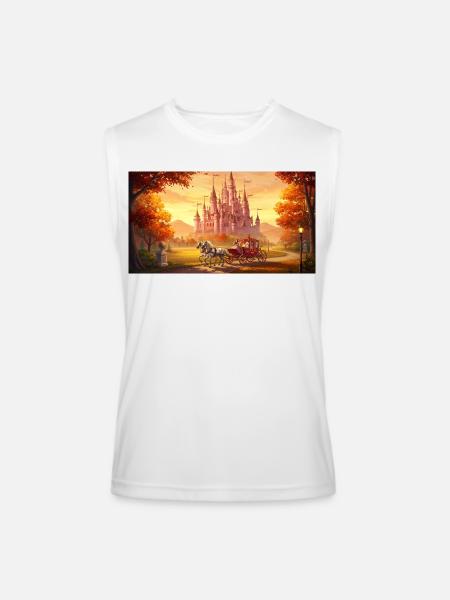 "A captivating digital painting - Men’s Performance Sleeveless Shirt - white