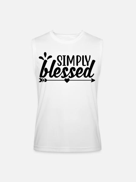 Simply Blessed - Men’s Performance Sleeveless Shirt - white