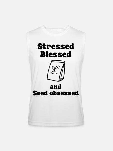 Seed Obsessed - Men’s Performance Sleeveless Shirt - white