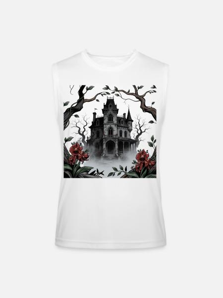 Gothic Manor in Mist - Men’s Performance Sleeveless Shirt - white