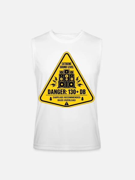 Extreme Audio Warning Sign - Men’s Performance Sleeveless Shirt - white