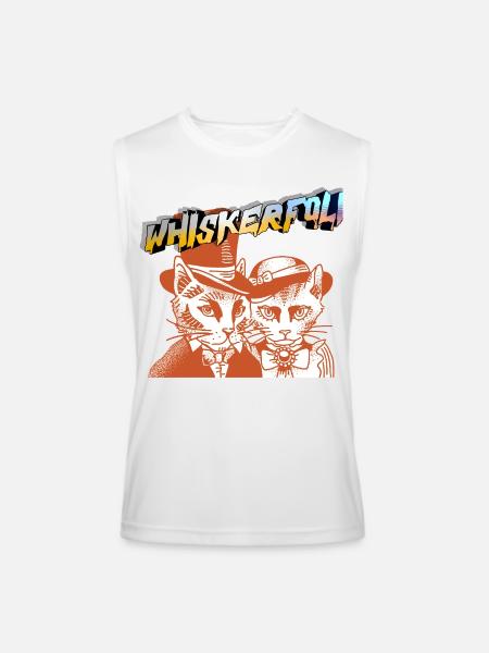 WHISKERLORE - Men’s Performance Sleeveless Shirt - white