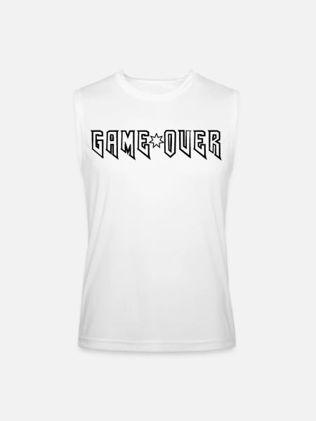 GAME_OVER - Men’s Performance Sleeveless Shirt - white
