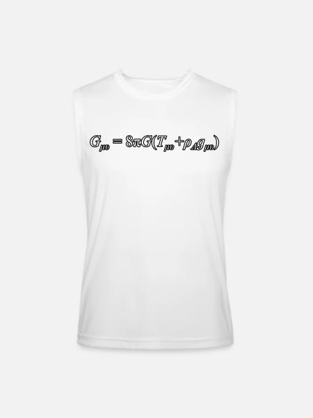 General Relativity Equation - Men’s Performance Sleeveless Shirt - white