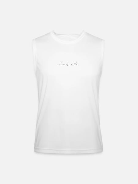 Please upload design - Men’s Performance Sleeveless Shirt - white