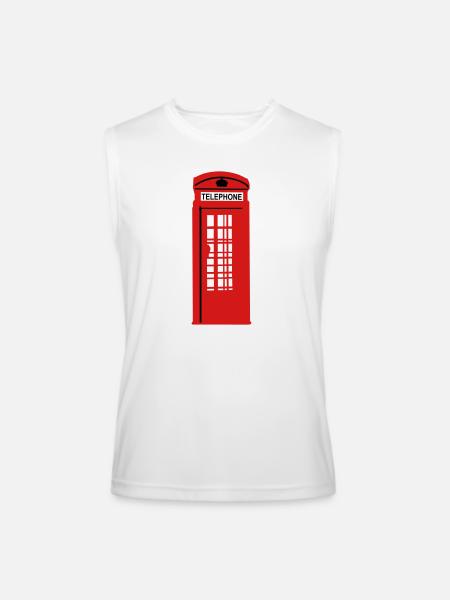 phone box - Men’s Performance Sleeveless Shirt - white