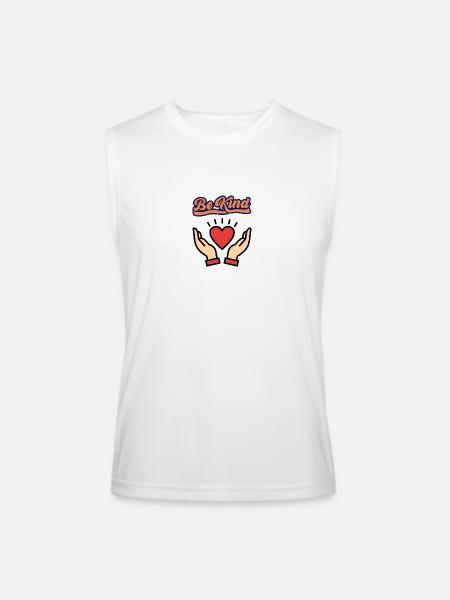 BEKIND - Men’s Performance Sleeveless Shirt - white