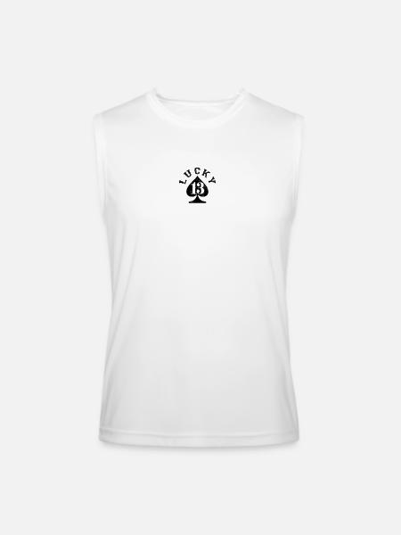 Lucky 13 Spade - Men’s Performance Sleeveless Shirt - white