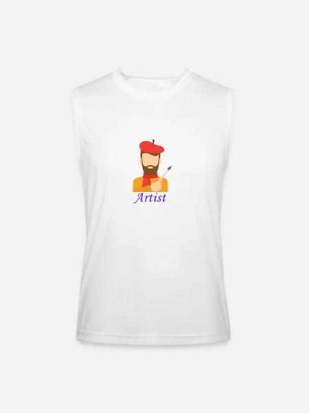 Artist - Men’s Performance Sleeveless Shirt - white