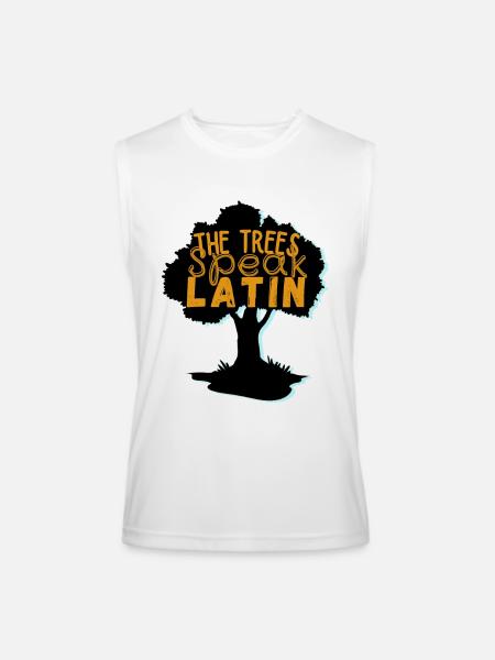 The trees Speak Latin - Men’s Performance Sleeveless Shirt - white