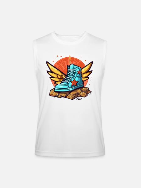 Sneaker Heaven with Wings - Men’s Performance Sleeveless Shirt - white