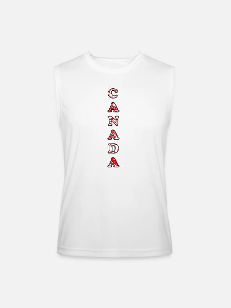 Vertical Canada Day - Men’s Performance Sleeveless Shirt - white