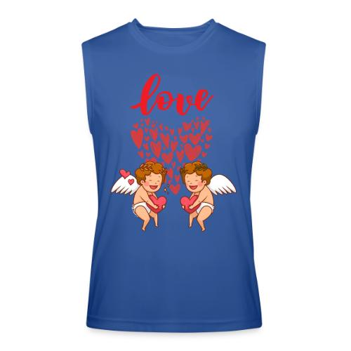 Cupid Love Designs, cupid love angel vibration. - Men’s Performance Sleeveless Shirt