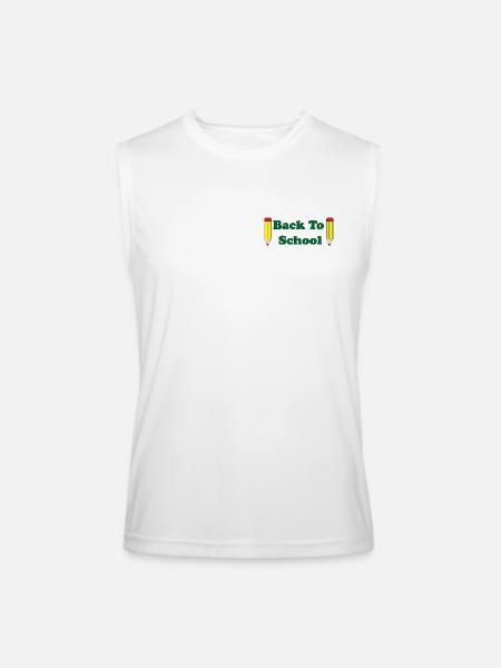 Back to School Pencils - Men’s Performance Sleeveless Shirt - white