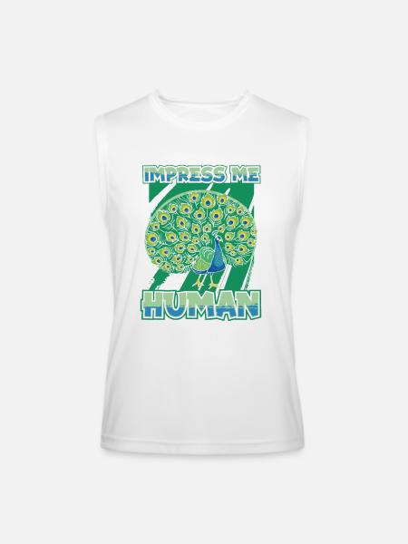 Peacock Peafowl - Men’s Performance Sleeveless Shirt - white