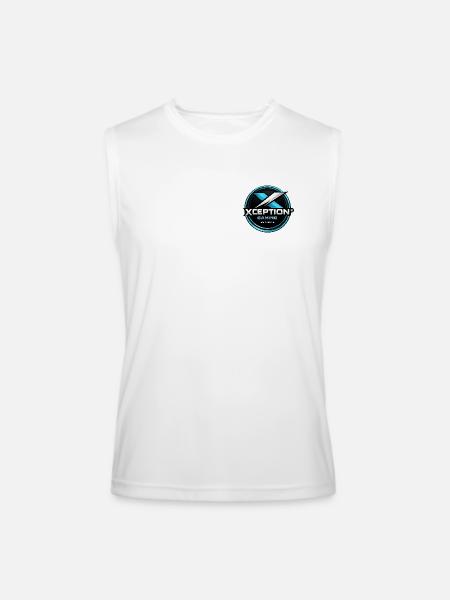 Xception Gaming Cyan - Men’s Performance Sleeveless Shirt - white