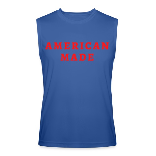 AMERICAN MADE (in red letters) - Men’s Performance Sleeveless Shirt