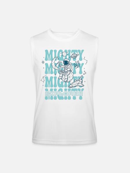Moonlit Explorer Astronaut - Men’s Performance Sleeveless Shirt - white