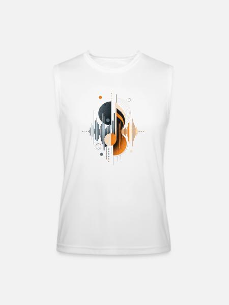 Sound wave / equalizer bars T-Shirt - Men’s Performance Sleeveless Shirt - white