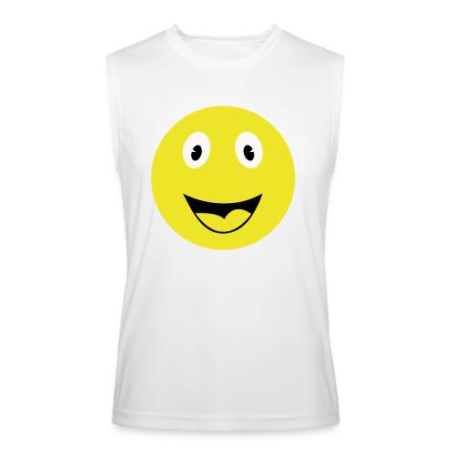 Yellow Happy Face Print - Men’s Performance Sleeveless Shirt